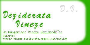 deziderata vincze business card